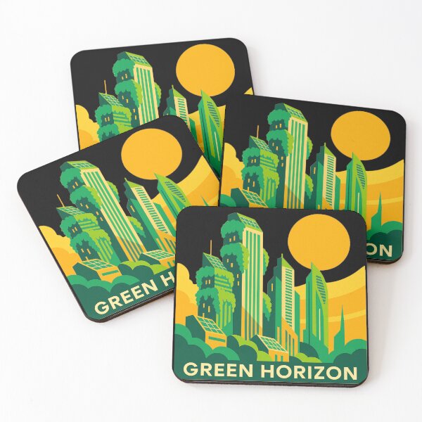 Item preview, Solarpunk Skyline – Green Horizon Cityscape designed and sold by FTS-Studio.
