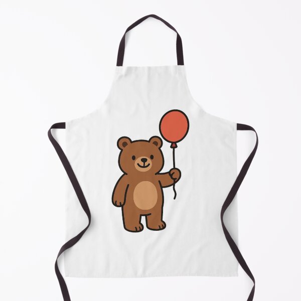 Item preview, Cartoon Bear with a Balloon – Cute Whimsical Animal Cartoon designed and sold by Confuzz1ed.
