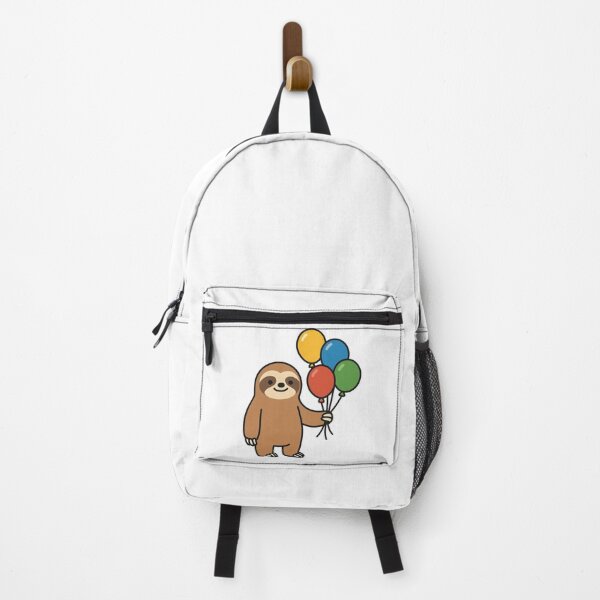 Item preview, Cartoon Sloth with Balloons – Cute Funny Animal Cartoon designed and sold by Confuzz1ed.