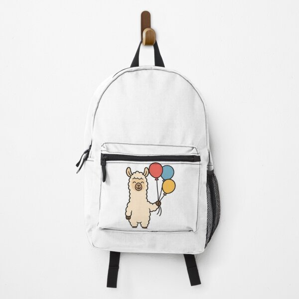 Item preview, Cartoon Llama Holding Balloons – Cute Whimsical Animal Cartoon designed and sold by Confuzz1ed.
