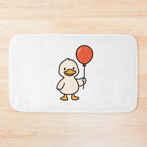 Item preview, Cartoon Duck with a Balloon – Cute Funny Animal Cartoon designed and sold by Confuzz1ed.
