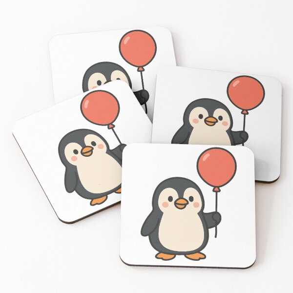 Item preview, Cartoon Penguin Holding a Balloon – Funny Winter Animal Cartoon designed and sold by Confuzz1ed.