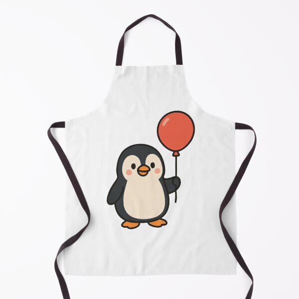 Item preview, Cartoon Penguin Holding a Balloon – Funny Winter Animal Cartoon designed and sold by Confuzz1ed.