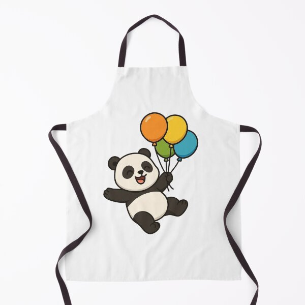 Item preview, Cartoon Panda Floating with Balloons – Cute Party Animal Cartoon designed and sold by Confuzz1ed.