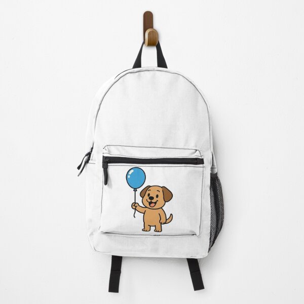 Item preview, Cartoon Dog with a Blue Balloon – Funny Puppy Animal Cartoon designed and sold by Confuzz1ed.