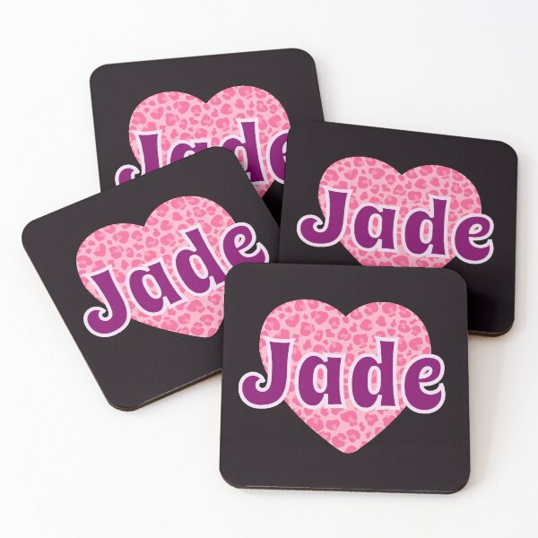 Item preview, Jade Name Pink Leopard Heart  designed and sold by Jeallan Designs.