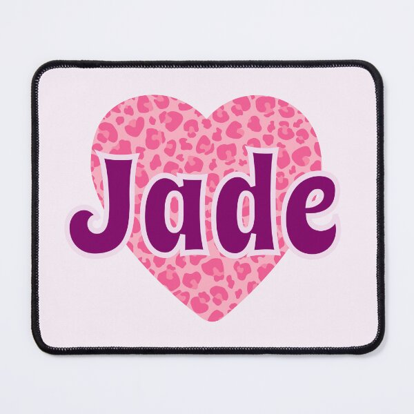 Item preview, Jade Name Pink Leopard Heart  designed and sold by Jeallan Designs.
