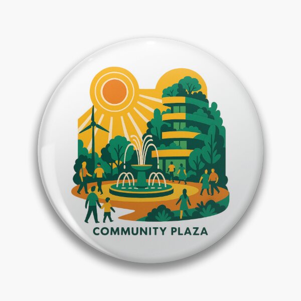 Item preview, Solarpunk Community Plaza – Grow Together designed and sold by FTS-Studio.