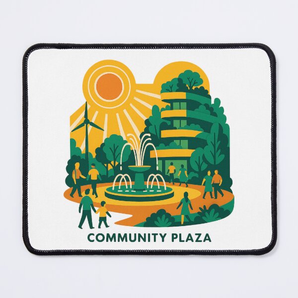 Item preview, Solarpunk Community Plaza – Grow Together designed and sold by FTS-Studio.