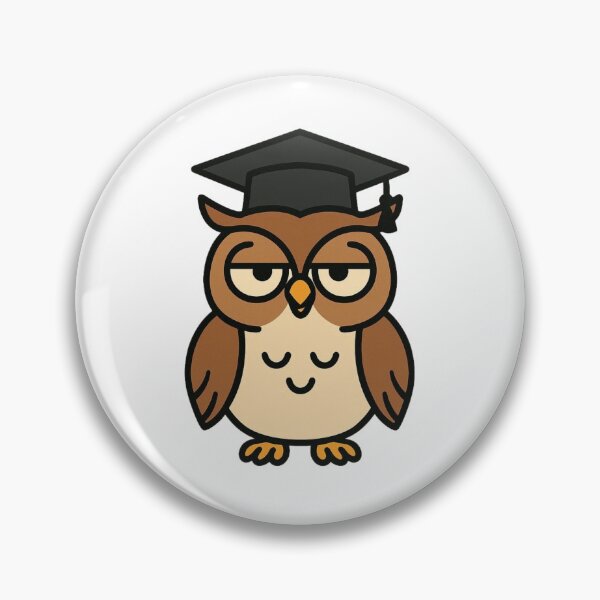 Item preview, Cartoon Owl in a Graduation Cap – Smart Funny Animal Cartoon designed and sold by Confuzz1ed.