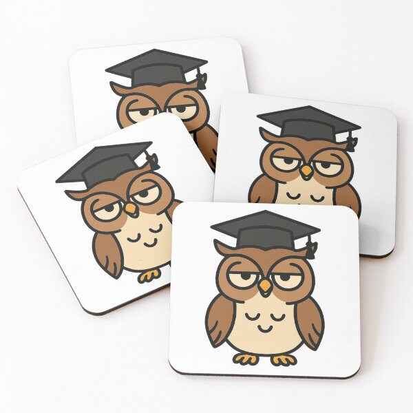 Item preview, Cartoon Owl in a Graduation Cap – Smart Funny Animal Cartoon designed and sold by Confuzz1ed.