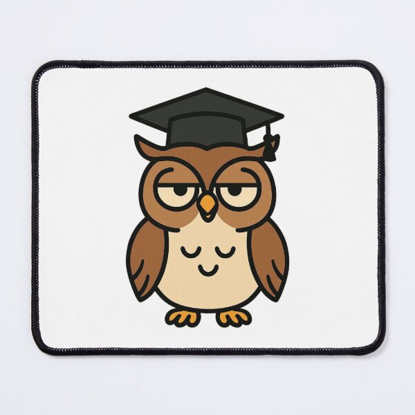Item preview, Cartoon Owl in a Graduation Cap – Smart Funny Animal Cartoon designed and sold by Confuzz1ed.