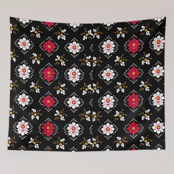 Item preview, Retro carpet flower theme seamless pattern designed and sold by Newrealis.