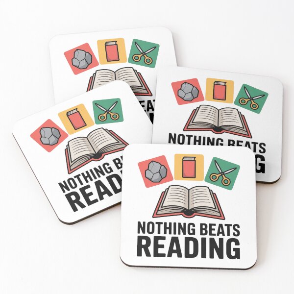 Item preview, Nothing Beats Reading Funny Book Lover Rock Paper Scissors Librarian Teacher Gift designed and sold by teevoxx.
