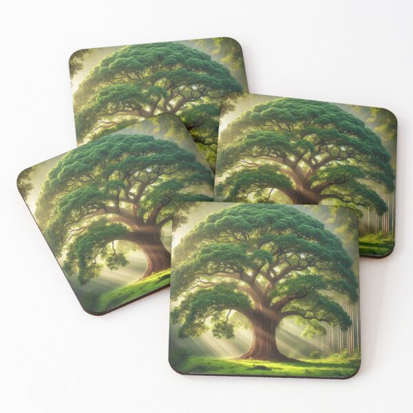 Item preview, Majestic Tree in Sunlit Forest – Enchanted Nature Art designed and sold by  RoseCraft Atelier.