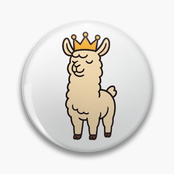 Item preview, Cartoon Llama in a Crown – Cute Royal Animal Cartoon designed and sold by Confuzz1ed.