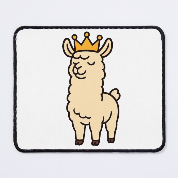 Item preview, Cartoon Llama in a Crown – Cute Royal Animal Cartoon designed and sold by Confuzz1ed.