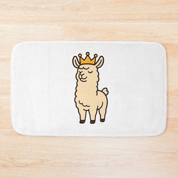 Item preview, Cartoon Llama in a Crown – Cute Royal Animal Cartoon designed and sold by Confuzz1ed.