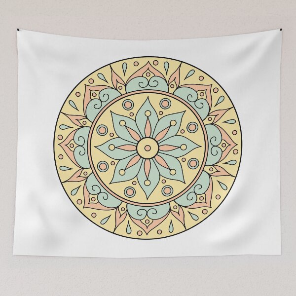 Item preview, Pastel Floral Mandala Illustration designed and sold by Piano-pn.