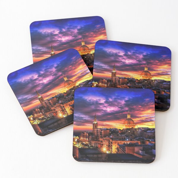 Item preview, Valletta skyline before sunrise - Cityscape photo designed and sold by TheArtistOf2022.