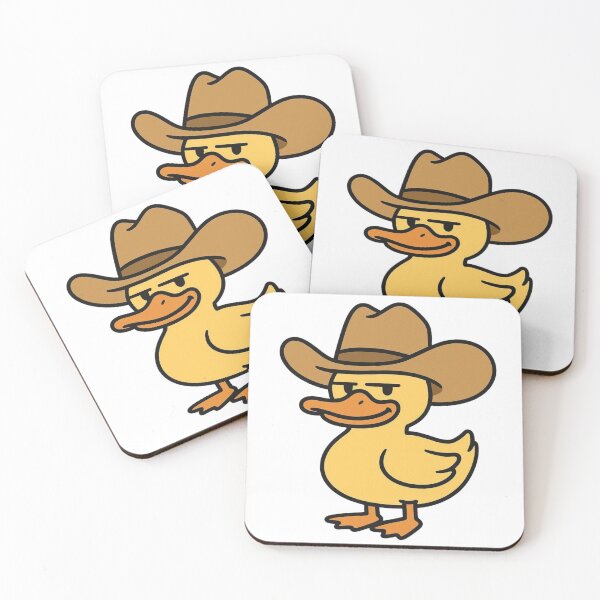 Item preview, Cartoon Duck in a Cowboy Hat – Funny Western Animal Art designed and sold by Confuzz1ed.
