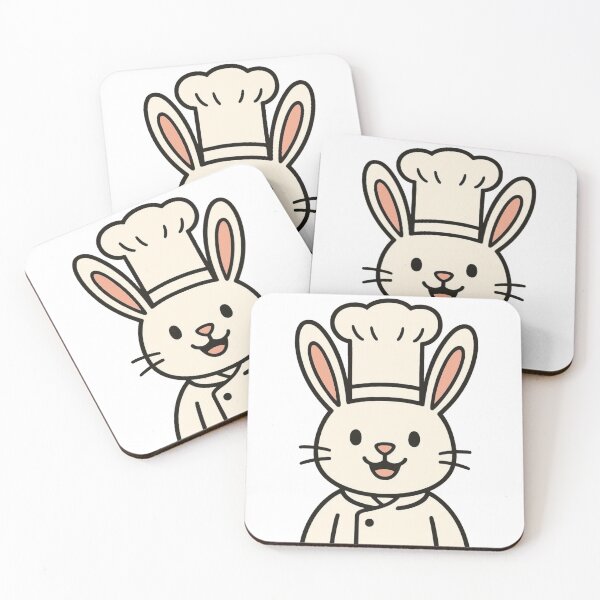 Item preview, Cartoon Bunny in a Chef Hat – Cute Cooking Animal Cartoon designed and sold by Confuzz1ed.