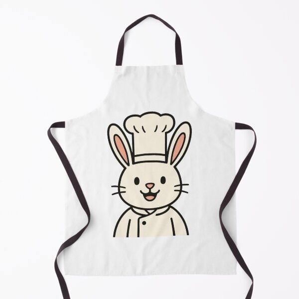 Item preview, Cartoon Bunny in a Chef Hat – Cute Cooking Animal Cartoon designed and sold by Confuzz1ed.
