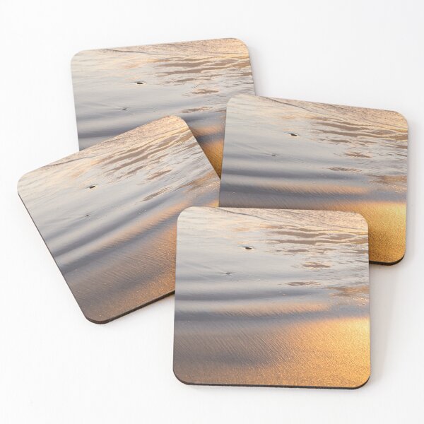 Item preview, Satiny Sunlit Abstract of Waves Sand and Pebbles designed and sold by Georgia Mizuleva.
