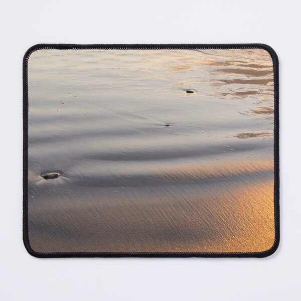 Item preview, Satiny Sunlit Abstract of Waves Sand and Pebbles designed and sold by Georgia Mizuleva.