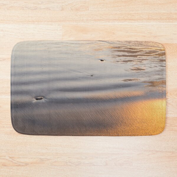 Item preview, Satiny Sunlit Abstract of Waves Sand and Pebbles designed and sold by Georgia Mizuleva.