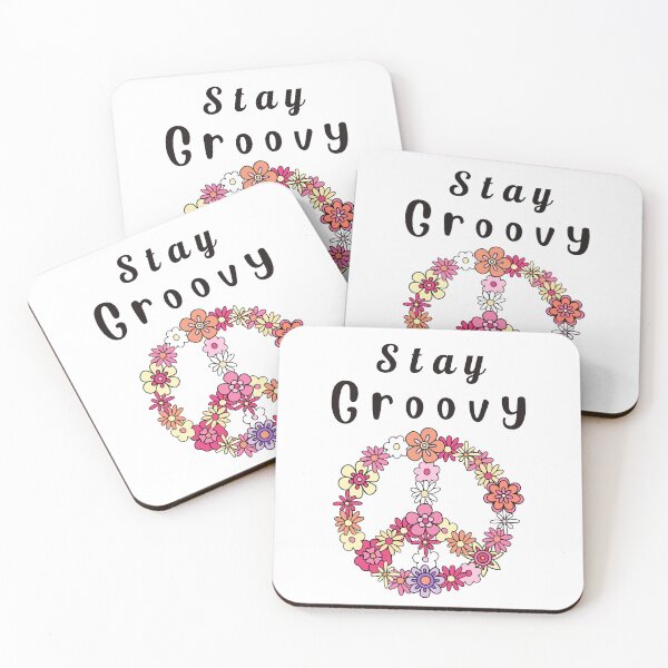 Item preview, Stay Groovy Hippie Flower Peace Sign Bohemian Design designed and sold by DazzlingDaisyShop.