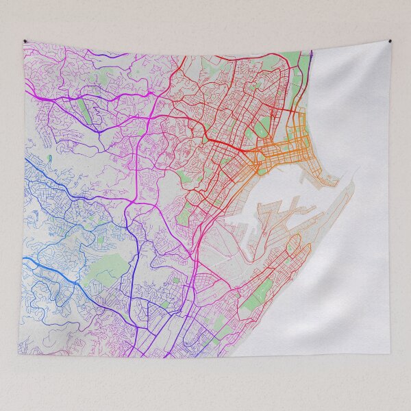 Item preview, Durban City Map of KwaZulu-Natal, South Africa - Colorful designed and sold by deMAP.