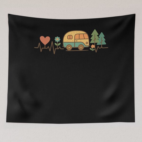 Item preview, Funny Camper Heartbeat Camping Van Design designed and sold by LuminOrb.