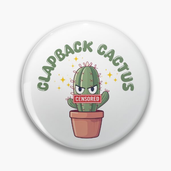 Item preview, Clapback Cactus Sticker| Funny Sarcastic Office & Laptop Decor designed and sold by AllTheGirlies.