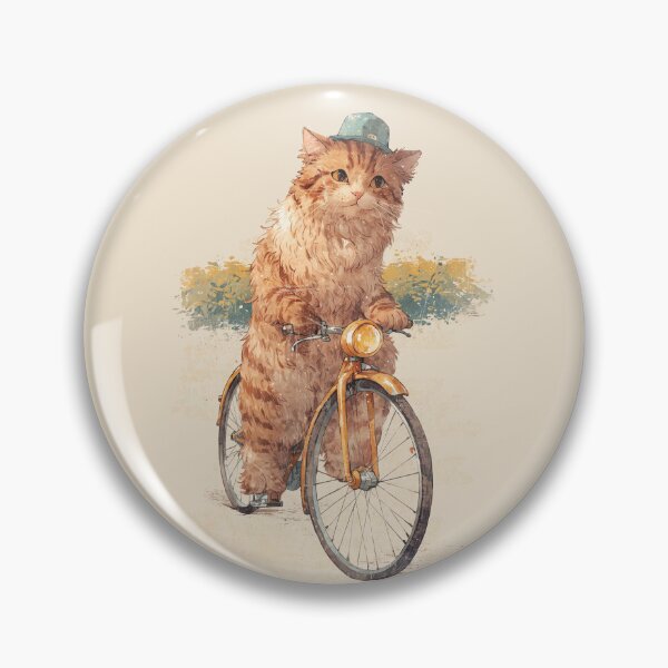 Item preview, Vintage Cat on Bicycle – Cute Retro Illustration designed and sold by collectees1.