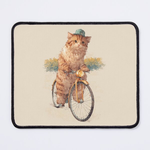 Item preview, Vintage Cat on Bicycle – Cute Retro Illustration designed and sold by collectees1.