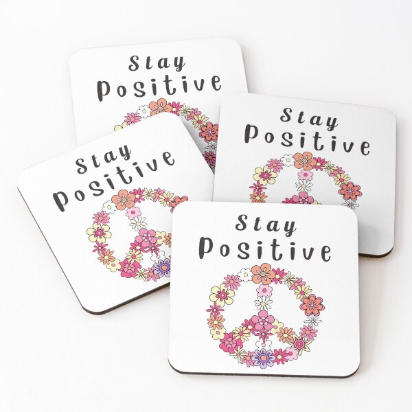 Item preview, Stay Positive Hippie Flower Peace Sign Bohemian Design designed and sold by DazzlingDaisyShop.