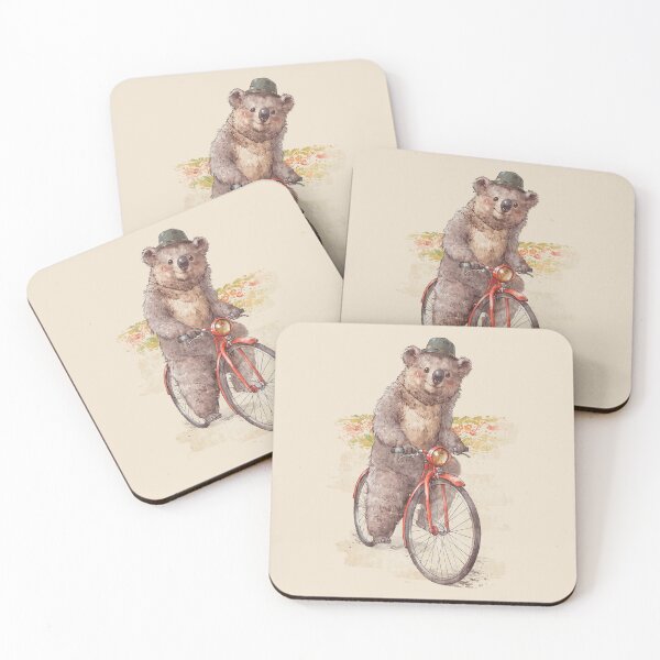 Item preview, Vintage Koala on Bicycle – Cute Retro Illustration designed and sold by collectees1.
