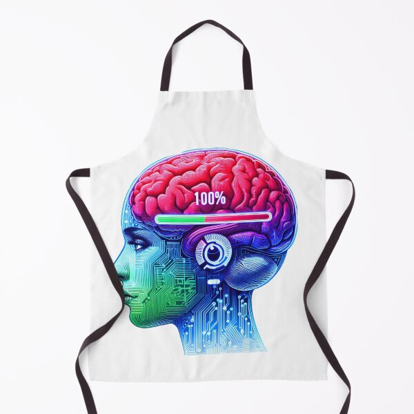 Item preview, 100% Brain Power – Futuristic Digital Mind designed and sold by JokesterTV777.