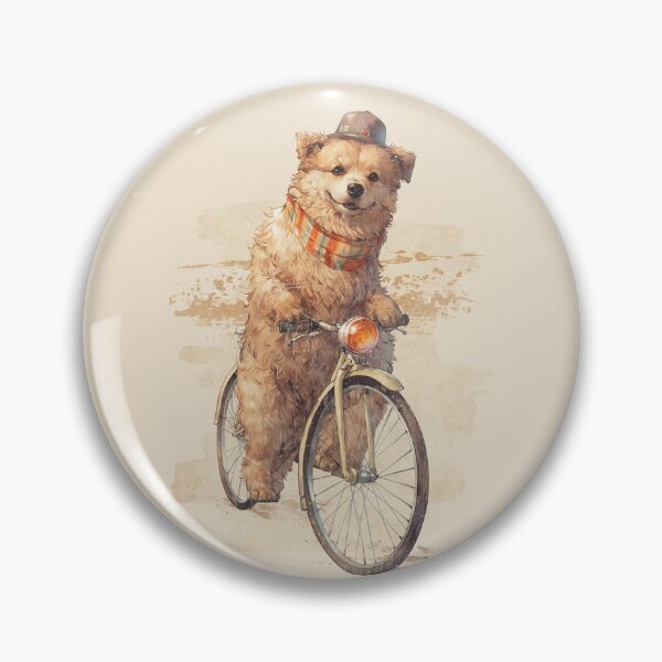 Item preview, Vintage Dog on Bicycle – Cute Retro Illustration designed and sold by collectees1.