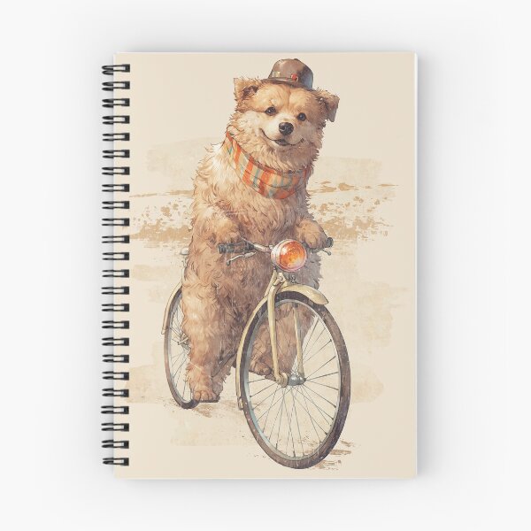 Item preview, Vintage Dog on Bicycle – Cute Retro Illustration designed and sold by collectees1.