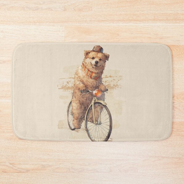 Item preview, Vintage Dog on Bicycle – Cute Retro Illustration designed and sold by collectees1.
