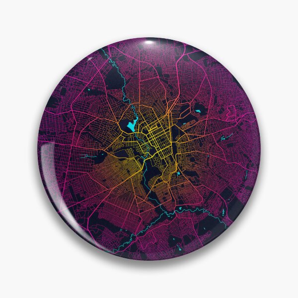 Item preview, Lubumbashi City Map of DR Congo - Neon designed and sold by deMAP.