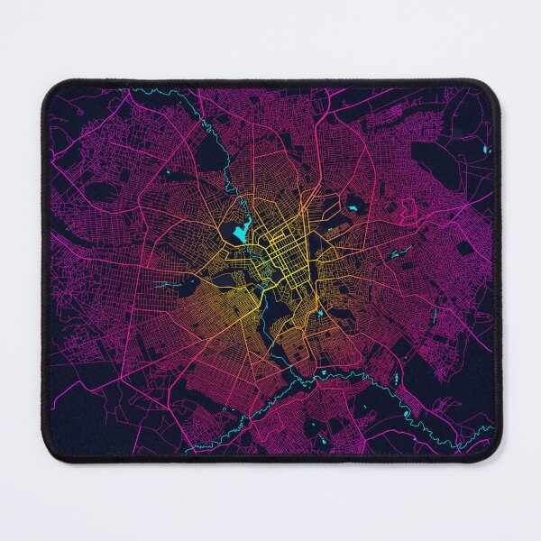 Item preview, Lubumbashi City Map of DR Congo - Neon designed and sold by deMAP.