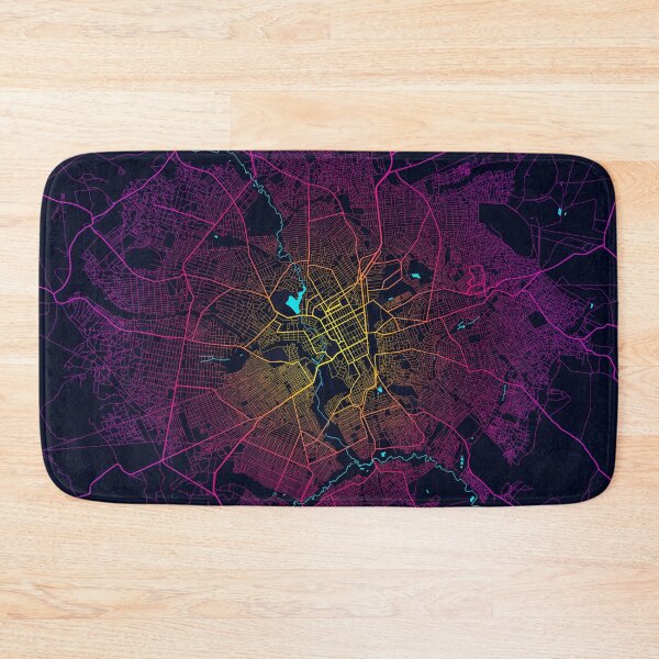 Item preview, Lubumbashi City Map of DR Congo - Neon designed and sold by deMAP.