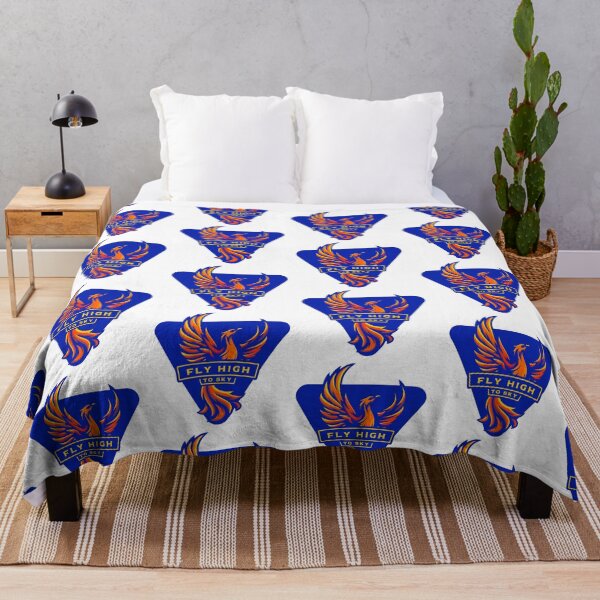 Item preview, Flying Phoenix Bird – Fly High to Sky | orange, golden, Pantone Blue Aesthetic Design designed and sold by Trendofashion.