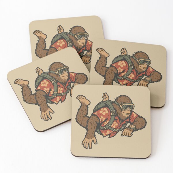 Item preview, Cool Skydiving Extreme Sports Hawaiian Shirt Sasquatch  designed and sold by Nathaniel Baker.