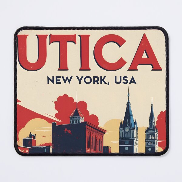 Item preview, Utica New York 1950s USA Vintage Travel Tourism designed and sold by TravelersGems.