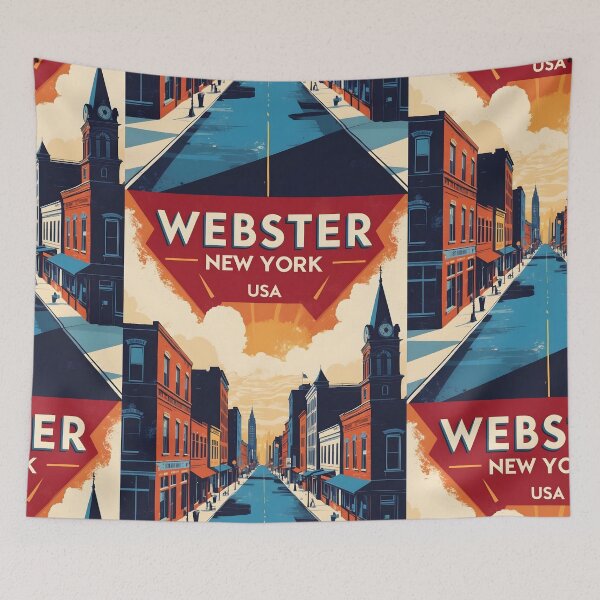 Item preview, Webster New York 1950s USA Vintage Travel Tourism designed and sold by TravelersGems.