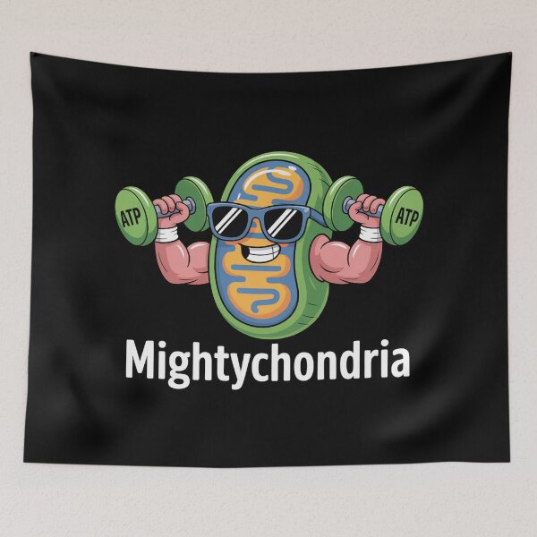 Item preview, Mightychondria, funny science and biology pun designed and sold by NoetherSym.